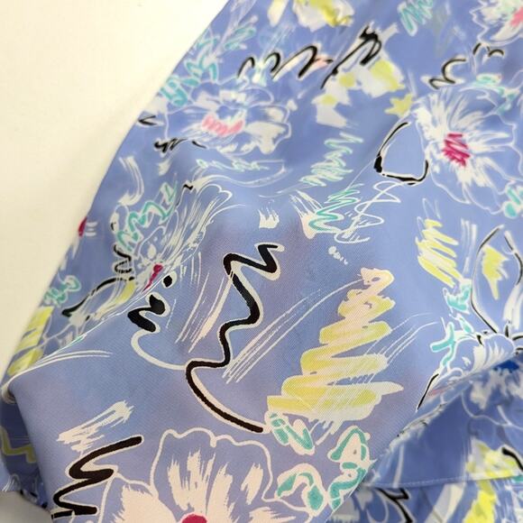 Vintage Alison Peters Dress Women's Size XS Blue Blouson Sheer - Picture 3 of 7